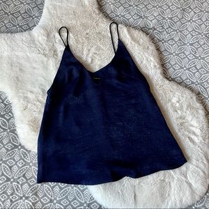Dark navy blue satin cami